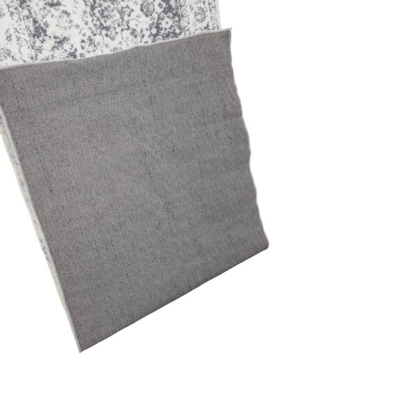 Hallway Runner Rug White Grey Distressed Farmhouse 24x70 Non Slip Machine Wash - Picture 2 of 7